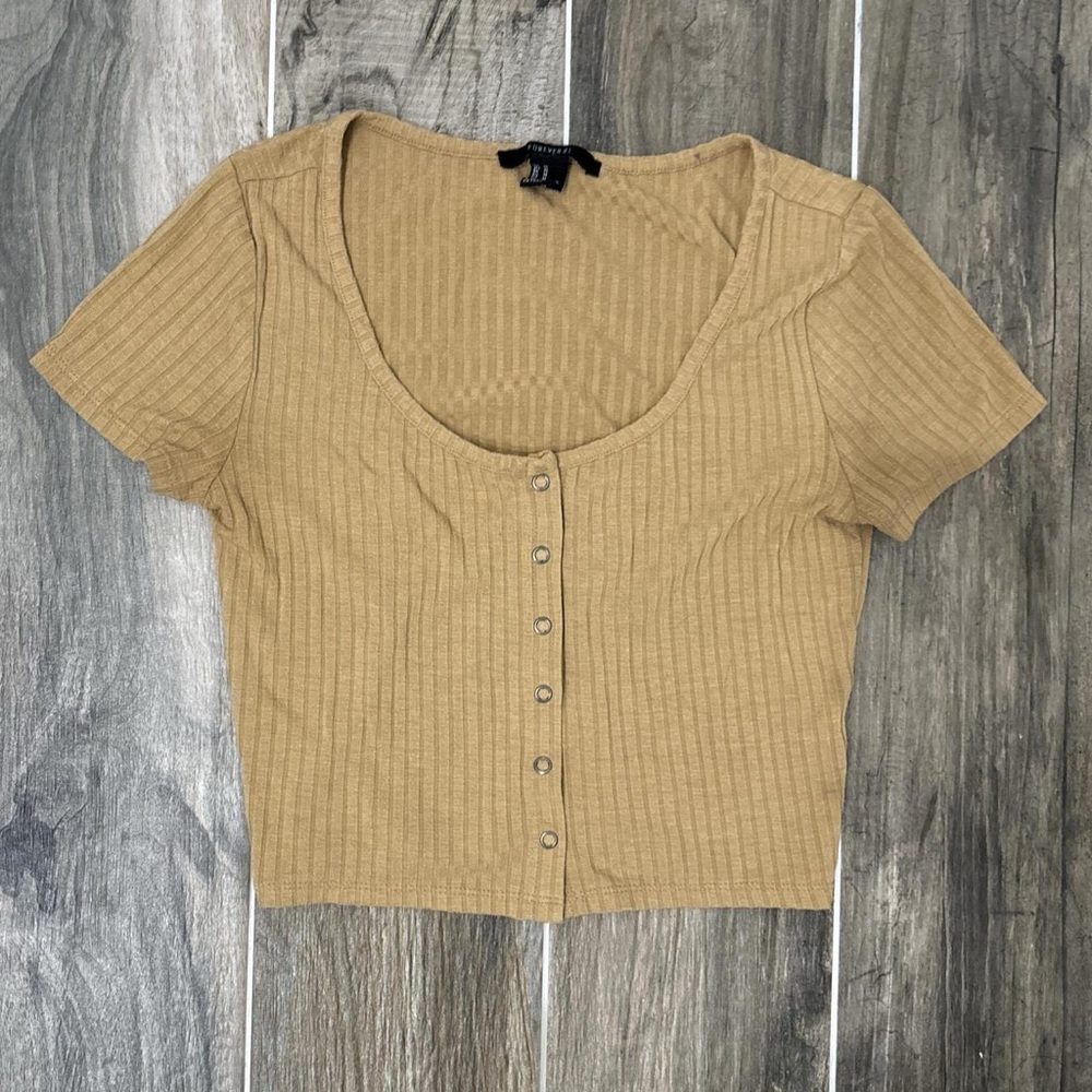 Forever 21 tan crop top